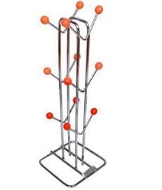 SHIVICREATIONS SHIVICREATIONS Premium Steel Cup Stand Tea Coffee Cup Mug Stand Modular Kitchen Rack Specially Designed for Hold 12 Cups 12 Cups_H34 Cm L11 Cm B11 Cm Cup Stand Kitchen Rack - Image 4