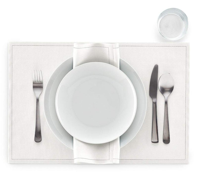 MY DRAP Washable and Reuseable Cloth Placemat - 17.7 x 12.6 in (12 Per Roll, Cotton Cream) - Image 3