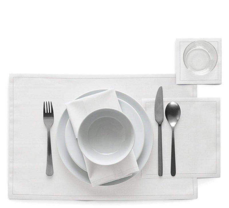 MY DRAP Washable and Reuseable Cloth Placemat - 17.7 x 12.6 in (12 Per Roll, Cotton Cream) - Image 2