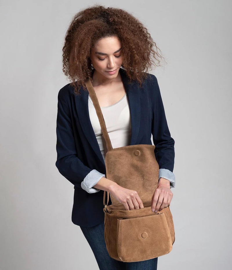 Rustic Town Leather Shoulder Bag for Women - Leather Vintage Crossbody Saddle Bag Purse - Boho Sling Bag Travel Satchel for Ladies - Image 2