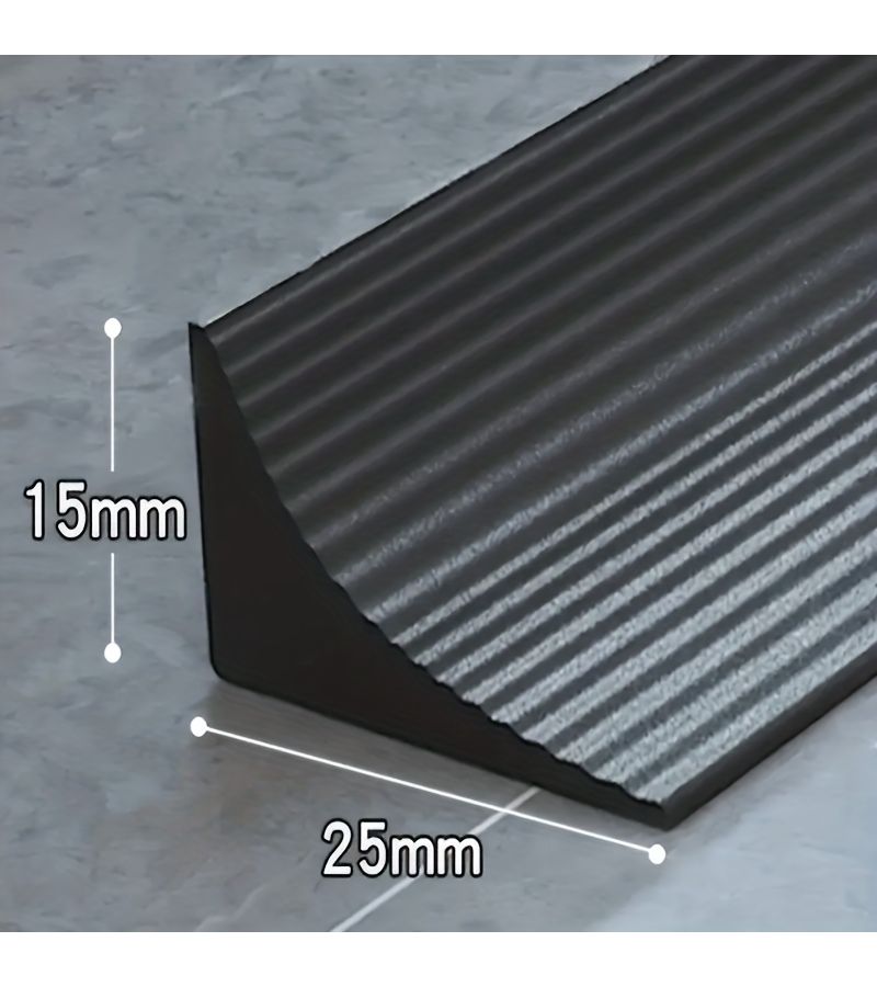 1 Piece 39.37 Inch Black Silicone Self Adhesive Waterproof Strip Shower And Toilet Countertop Sealant Flexible Barrier For Ground Surfaces Easy To Install - Image 4