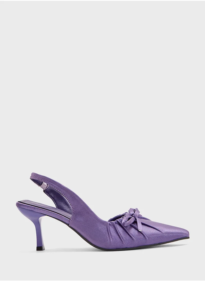 Ginger Slingback Pump With Bow