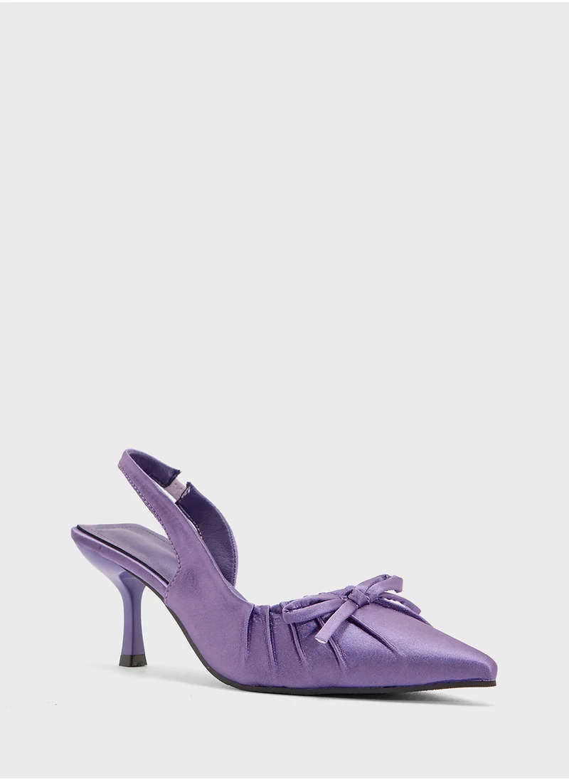 Ginger Slingback Pump With Bow