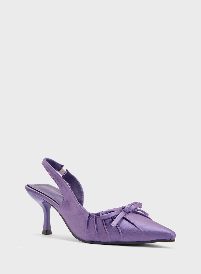 Ginger Slingback Pump With Bow  - Image 2