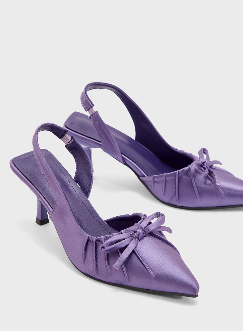 Ginger Slingback Pump With Bow  - Image 5