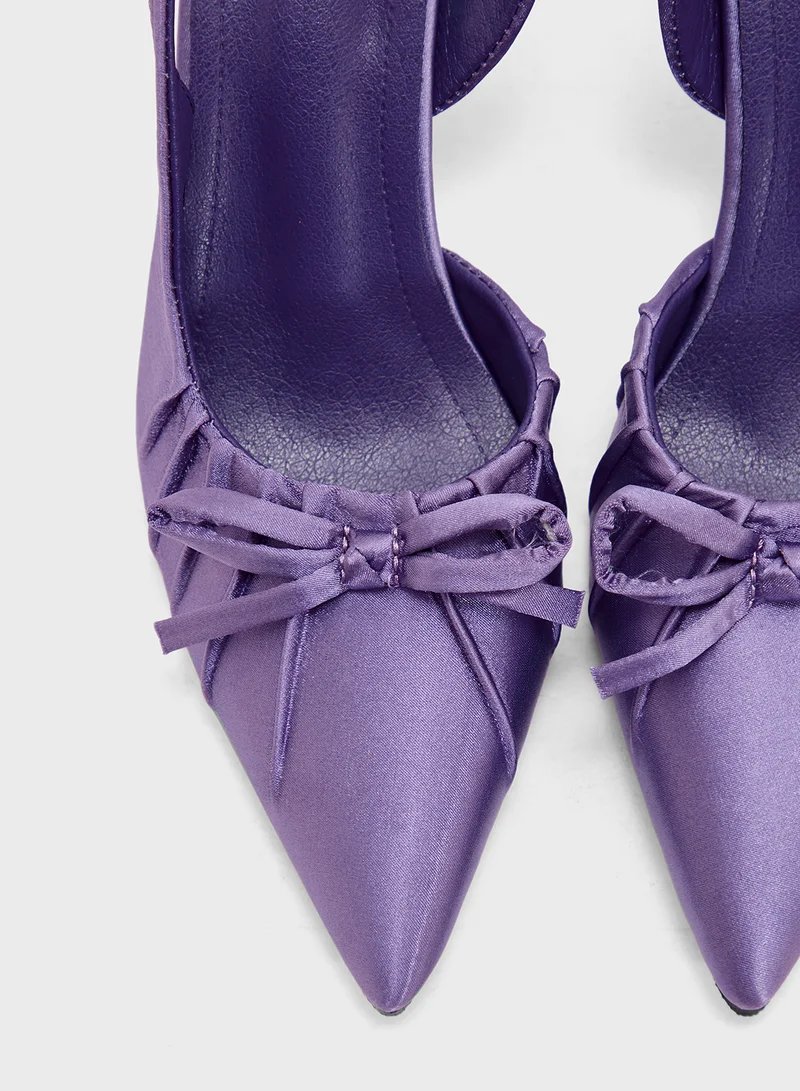 Ginger Slingback Pump With Bow