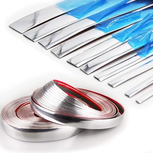 NANSH 16Ft Chrome Silver Automotive Car Exterior and Interior Molding Trim Universal Bumper Window Door Body Side Decorative Strip Scratch-Proof (1/2 inch (12mm)) - Image 1