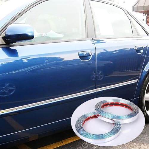 NANSH 16Ft Chrome Silver Automotive Car Exterior and Interior Molding Trim Universal Bumper Window Door Body Side Decorative Strip Scratch-Proof (1/2 inch (12mm)) - Image 3