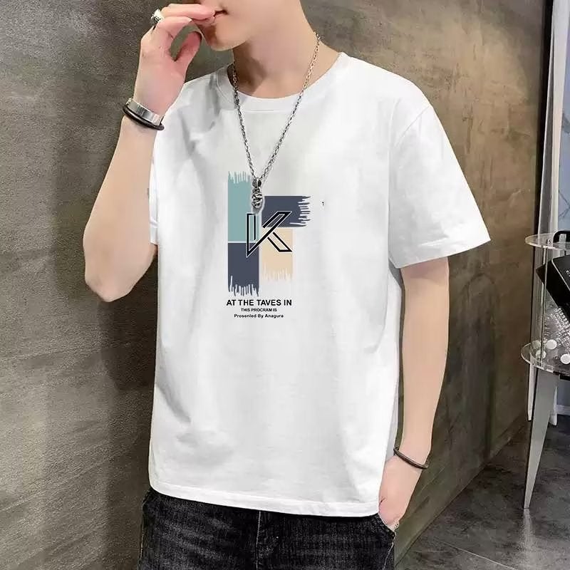 2023 Print Fashionable Elegant Spring T-shirt Fashionable Youth Popular Casual Half Sleeve Round Neck New Style Lazy Style - Image 1