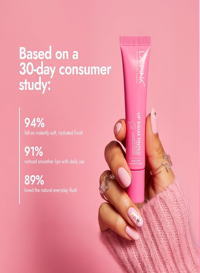 La Pink Cotton Candy Tinted Lip Balm with SPF15 | Natural Pink Hydrating Lip Tint with Kojic Acid, Shea & Kokum Butter, Vitamin E | Moisturizing, Lightweight & Non-Sticky Finish | 10gm - Image 5