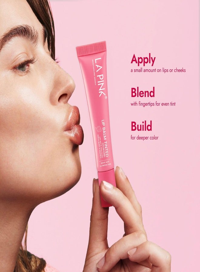 La Pink Cotton Candy Tinted Lip Balm with SPF15 | Natural Pink Hydrating Lip Tint with Kojic Acid, Shea & Kokum Butter, Vitamin E | Moisturizing, Lightweight & Non-Sticky Finish | 10gm - Image 4