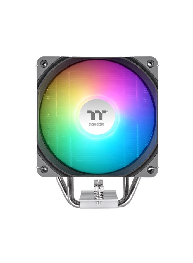 Thermaltake UX400 ARGB Sync CPU Air Cooler – 120mm PWM Fan, 240W TDP, 4x 6mm Direct Contact Copper Heat Pipes, 62.72 CFM, 25dBA, 5V Addressable RGB (9 LEDs), Aluminum Heatsink, Intel & AMD Compatible, Black | CL-P142-AL12SW-A - Image 2