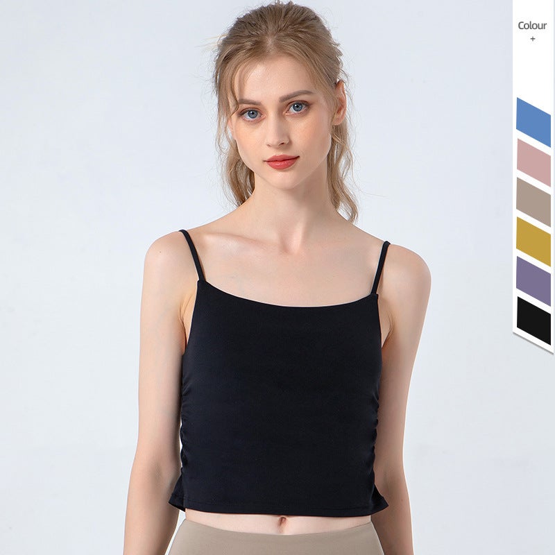 Yoga Wear Sports Bra Women'S Double-Layer Pleated Beautiful Back Shock-Proof Push-Up Fitness Bra Running Vest Top - Image 4