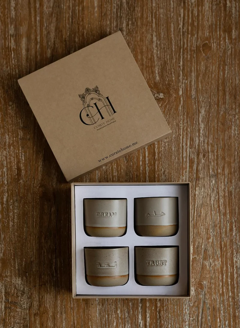 كيوريت هوم أكواب دريم آند تراست - طقم من 4 قطع