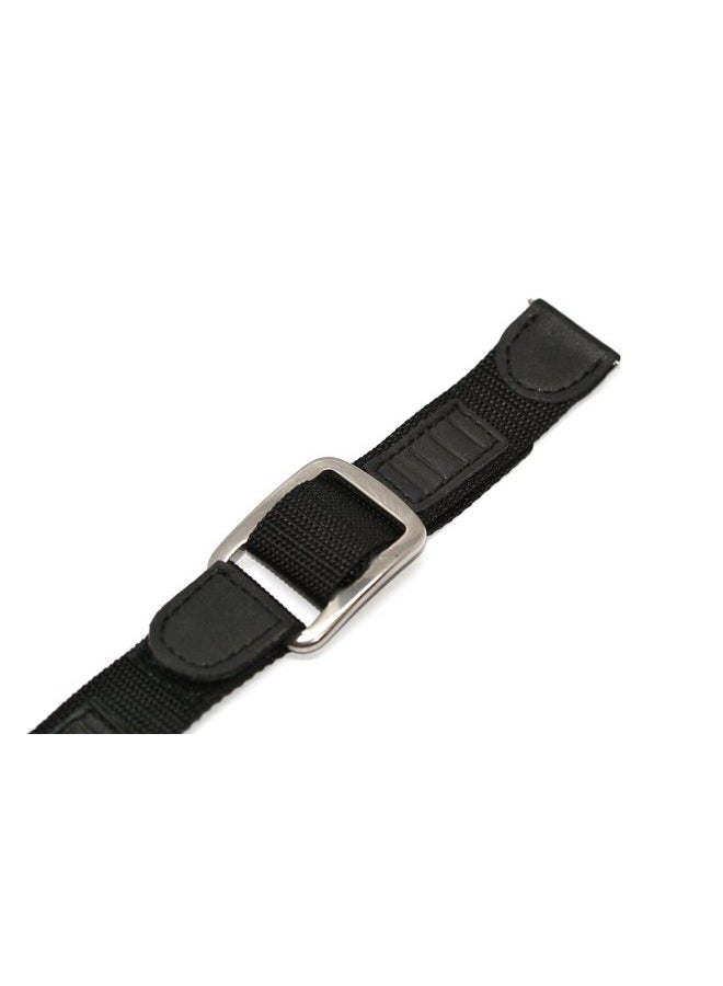 #N/A 20MM BLACK LEATHER NYLON WATERPROOF SPORT DIVER WATCH BAND STRAP FITS SWISS ARMY - Image 2