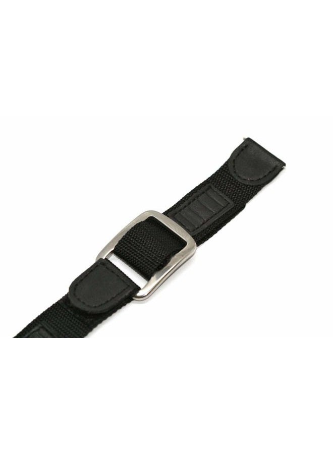 #N/A 20MM BLACK LEATHER NYLON WATERPROOF SPORT DIVER WATCH BAND STRAP FITS SWISS ARMY - Image 1