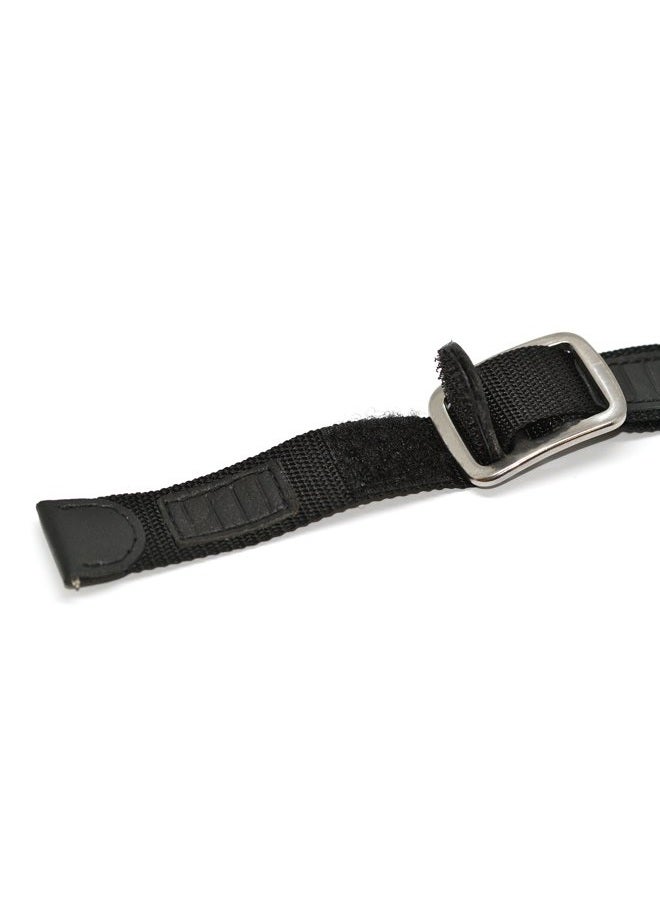 #N/A 20MM BLACK LEATHER NYLON WATERPROOF SPORT DIVER WATCH BAND STRAP FITS SWISS ARMY - Image 3