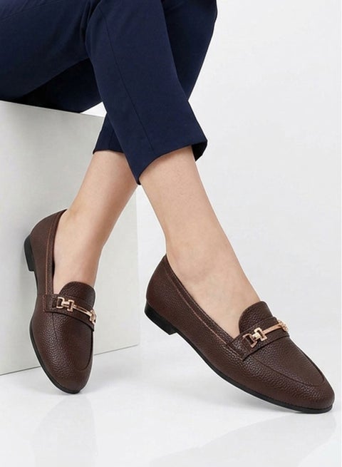 Women’s Pebble-Grain Leather Loafers