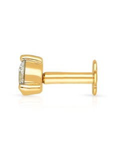 Malabar Gold and Diamonds دبوس أنف من الألماس الأصفر النقي 18 قيراطًا بدرجة نقاء 750 MSOB4R003NP1YVS-G للنساء  - Image 3
