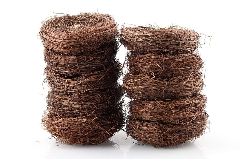 Exasinine 10 Pcs 5.5'' Artificial Bird Nest For Crafts  Easter  Party  Wedding  Patio Garden  Succulent Planter  Moss Landscape  Diy Terrarium And Spring Vignettes (5.5 Inches) - Image 2