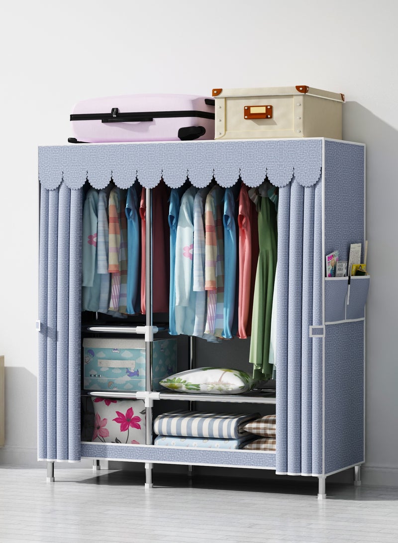 Portable Clothing Wardrobe With Storage Cupboard Organiser 123*170*45  - Image 2