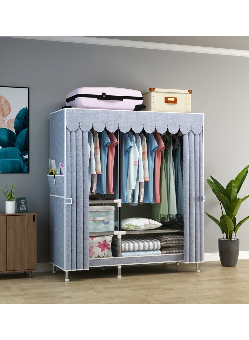 Portable Clothing Wardrobe With Storage Cupboard Organiser 123*170*45  - Image 1