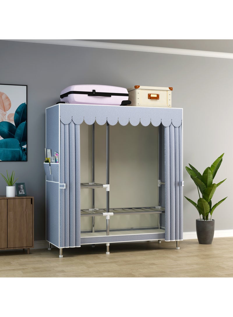 Portable Clothing Wardrobe With Storage Cupboard Organiser 123*170*45  - Image 3