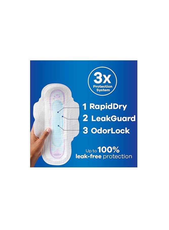 أولويز وسائد عادية فائقة النحافة مقاس 1 مع أجنحة غير معطرة، 46 قطعة (عبوة من واحدة)، اولويز - Image 2