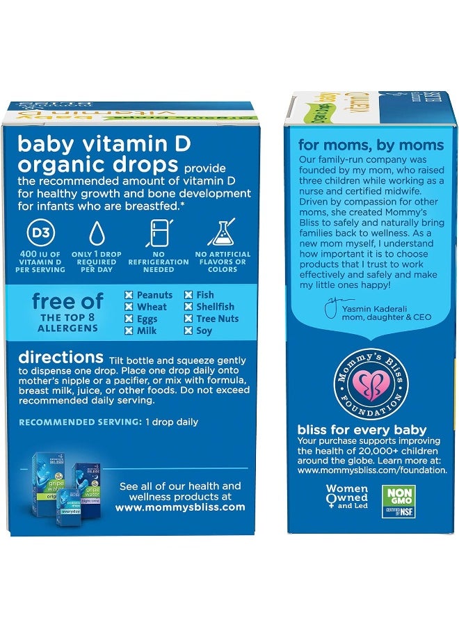 Mommy's Bliss Vitamin D, Organic Drops, Newborn +, 0.11Fl. Oz - 3.24  - Image 5