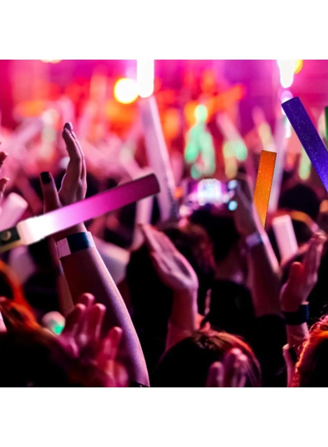 10 Pcs Multi-Color LED Light Sticks Battery Powered Flashing Fluorescent Rods for Parties & Concerts - Image 4