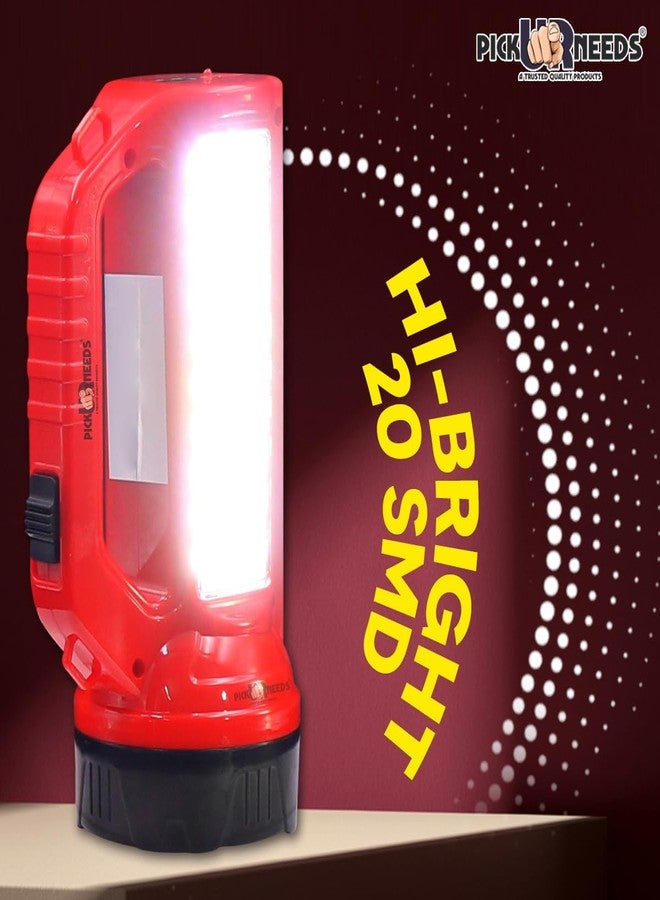 Pick Ur Needs Home Rechargeable Emergency Led Torch Search Light 50W + 20 SMD Side LED Charging Torch - Image 5
