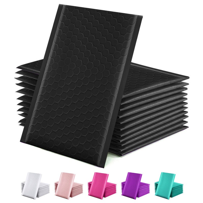 GSSUSA 100 Pack Bubble Mailers 6x10 Inches Bubble Mailer Usable Size 6x9" Envelopes Small Packaging Mailing Envelope Bags Shipping Bag Bulk Pack Self Seal Package Mail Packing Business Supplies, Black - Image 1