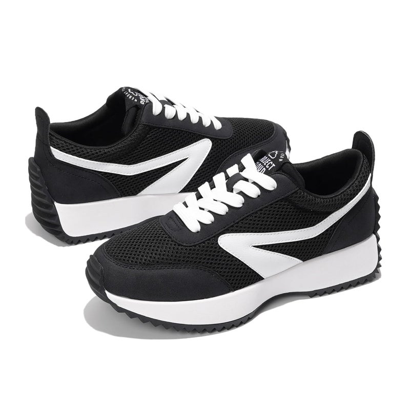 Project Cloud Womens Sneakers - Memory Foam Insole and Lightweight Spring Shoes - Non-Slip Lace Up Trendy Shoes - Fashion Sneakers for Women 2026 (Balinda, BLK, 6.5) - Image 3
