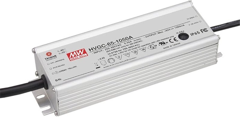 Mean Well HVGC 65W 186V 350mA Constant Current LED Driver Single Output - Image 1