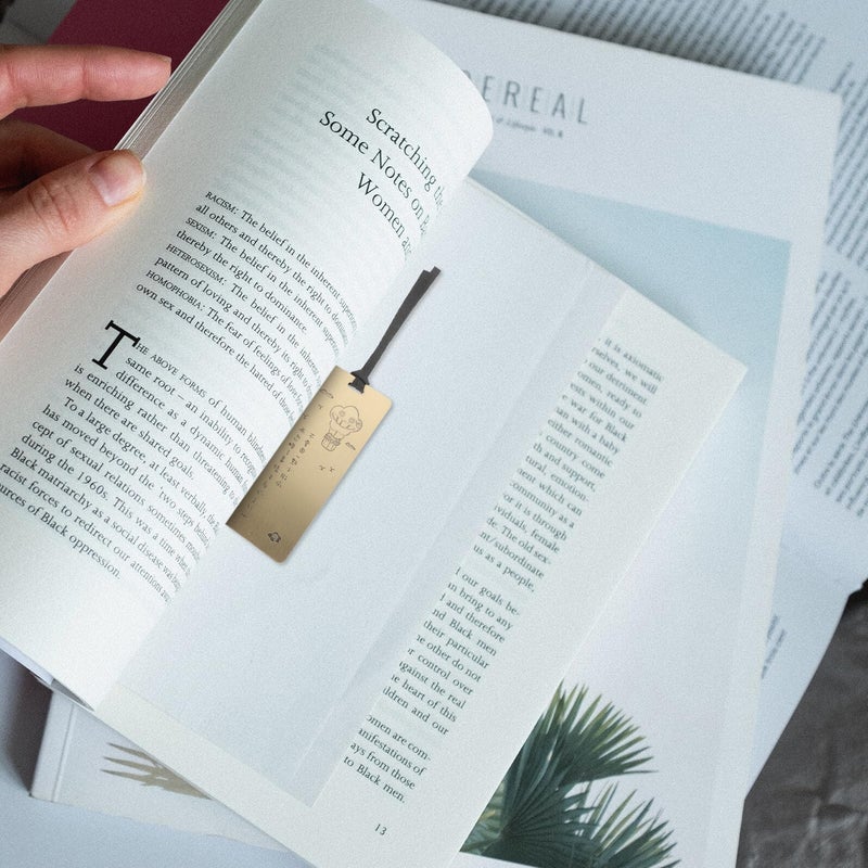 إشارة معدنية من النحاس الأصفر مع تصميم مظلة هدية للقراء والطلاب والمعلمين - Image 4