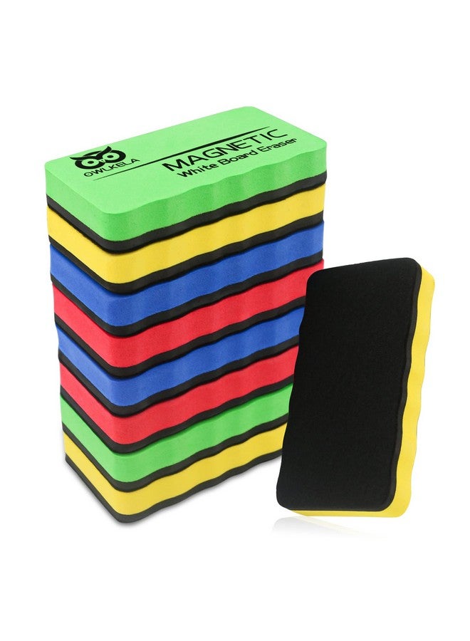 OWLKELA Dry Erase Erasers, Magnetic Whiteboard Erasers 8 Pack, Magnetic Dry Erasers For White Board, White Board Markers Dry Erase, Ideal For Classroom, Home, Office - Image 1