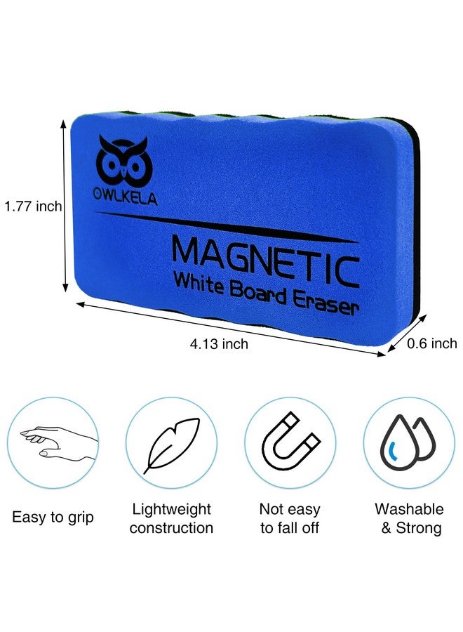 OWLKELA Dry Erase Erasers, Magnetic Whiteboard Erasers 8 Pack, Magnetic Dry Erasers For White Board, White Board Markers Dry Erase, Ideal For Classroom, Home, Office - Image 2