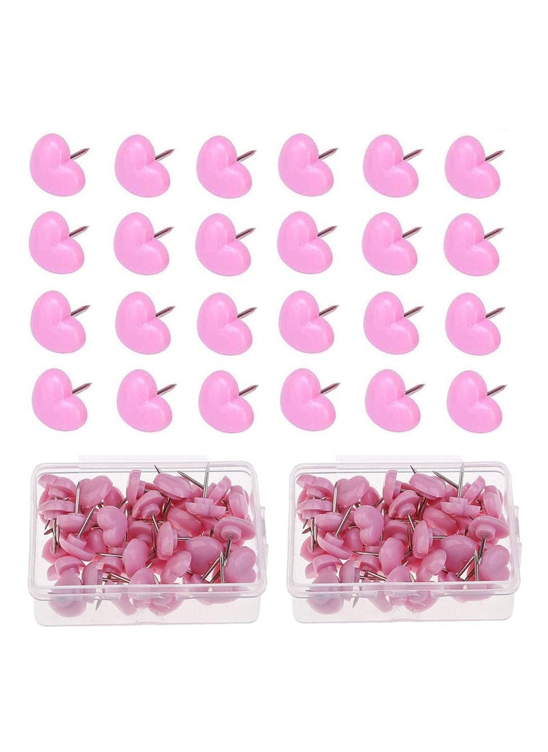 SYOSI Push Pins, Plastic Head Thumb Tacks Map Drawing Pins, for Wall Drawing Pin Board,Whiteboard, Cork Board, Office Map Markers or Bulletin Board(100Pcs)  - Image 1