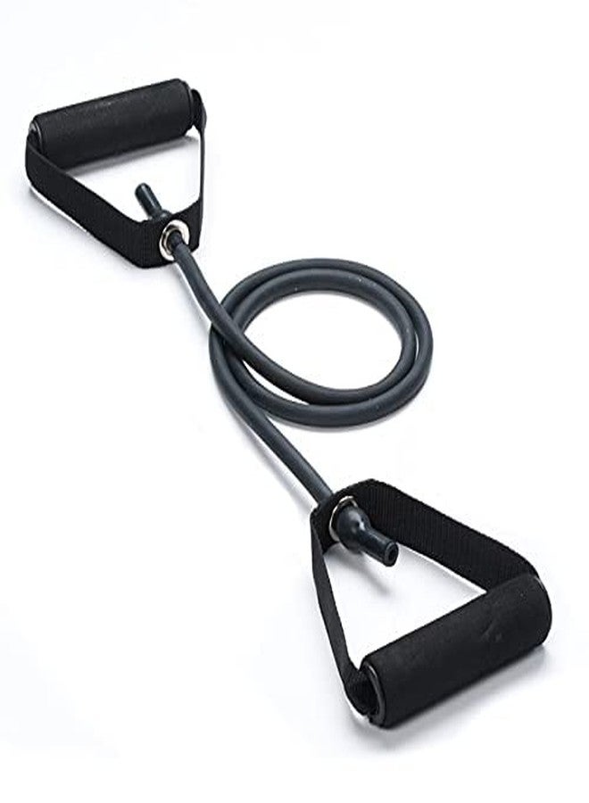 VIRTUAL WORLD Single Toning Resistance Tube Pull Rope Exercise Band for Stretching, Workout, Home Gym and Toning with Grip D Shaped Foam Handles for Men and Women - Image 1