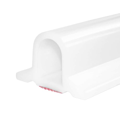 Duzzy 67 Inch Collapsible Shower Threshold Water Dam, Silicone Shower Water Stopper Barrier, Ideal for Wheelchair Accessible, Suitable for Accessibility ADA Handicap Showers Bathroom(5.6 Ft, White) - Image 1