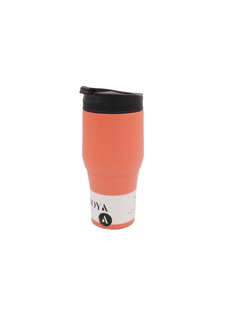 مويا Moya "High Tide" 380ml Travel Coffee Mug Black/Coral