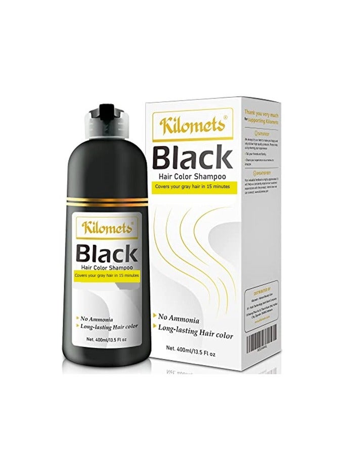 KILOMETS BLACK Hair Color Shampoo 13.5 FL.Oz (400ml) - Image 1