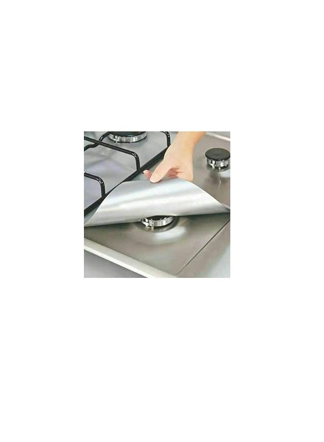 فويل بوتاجاز المونيوم واقي البوتاجاز مربع مقاس ٢٥×٢٥سم( 12 قطعة) - Image 4