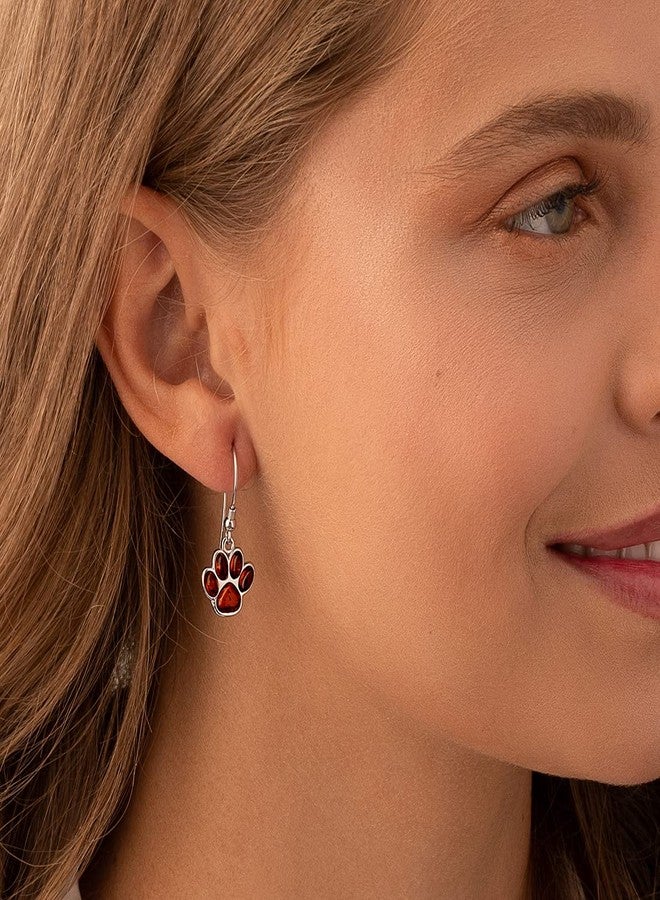 بيورا أقراط متدلية من كهرمان البلطيق الأصلي من بيورا، بتصميم طبعة مخلب، مصنوعة من الفضة الإسترليني، بلون كونياك غني، مزودة بخطاف، أقراط كهرمان البلطيق الحقيقي للبالغين، طبيعية 100% من منطقة البلطيق - Image 2