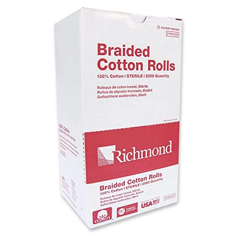 Richmond Dental & Medical 200206 1.5", Medium Braided Cotton Roll, Sterile (Pack of 2000) - Image 4