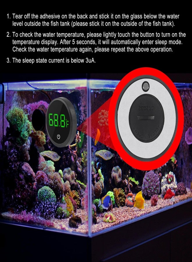 ACEIRMC 4pcs Fish Tank Digital Thermometer Accurate LED Display to ±0.9°F Tank Thermometer Aquarium Temperature Measurement Suitable for Fish, Axolotl, Turtle or Aquatic - Image 5