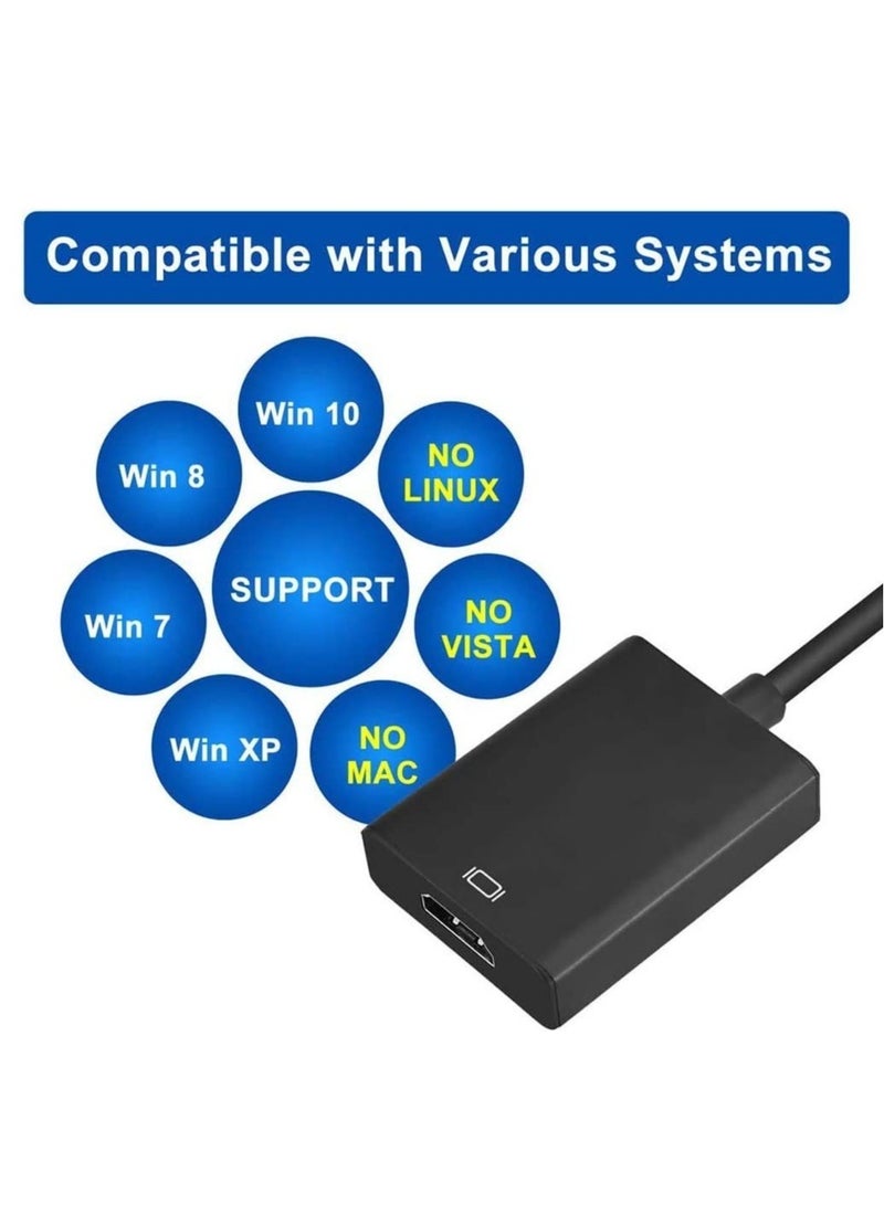 USB 3.0 to HDMI Adapter for Monitor Mac Windows 11 10 8 HDMI USB Converter for Laptop MacBook pro USB3 HDMI Cable Multiple Monitors for Desktop PC TV  - Image 4