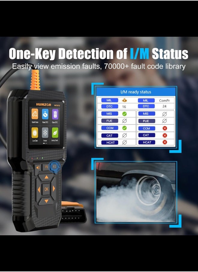 هامزور - NC610 obd2 الماسح الضوئي للسيارة الثقيلة شاحنة رمز القارئ أداة تشخيص الديزل وظيفة obdii الكاملة 2 في 1 محرك السيارات والشاحنة ضوء واضح فحص خطأ أداة المسح التشخيصي - Image 1