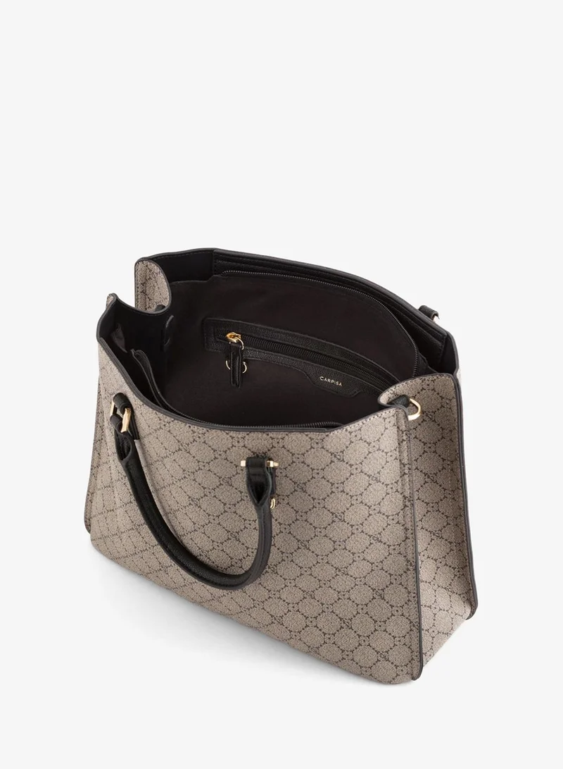 كاربيزا Women's Handbag Diana Taupe/Black