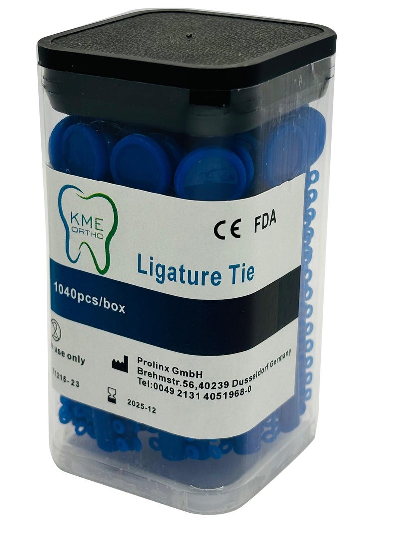 KME Ligature ties - Navy blue color - Image 1